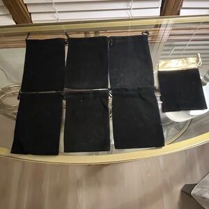 Black and Gold Velvet Pouches